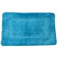 Square Design Super Soft Cashmere Touch Turquoise Blue Bathroom Mat / Bath Rug