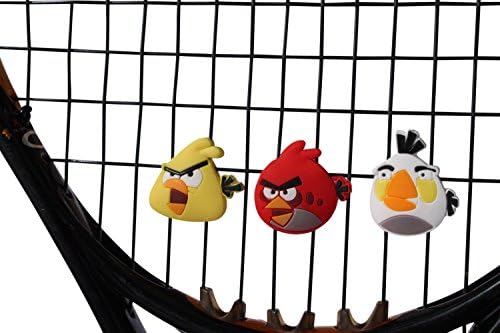 Silicone Vibration Dampeners for Tennis Squash Racket Pack of 5 (Angrybird)