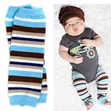 (181) NEWBORN Braxton Stripe baby boy leg warmers - up to 15 pounds
