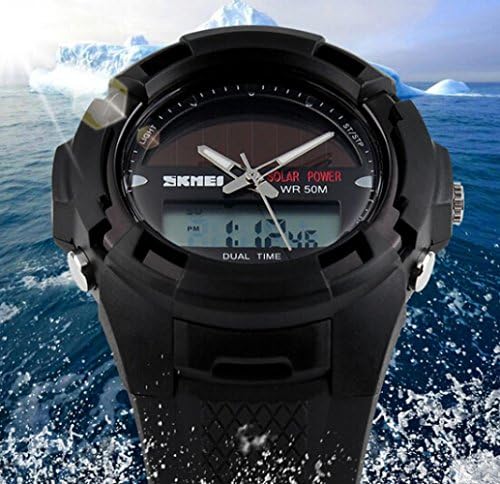 SunShine Day 2015 New Fashion Skmei Sport Military Digital Men Women Clock Led Solar Water Resist Multifunction Army Wrist Watch Cool Gift 05