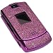 Motorola V3 RAZR Purple Crystal Case With Star Design - Includes TWO Bonus Personal Charm Straps!