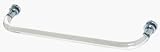 CRL Acrylic Smooth 24 Single-Sided Towel Bar with Chrome Rings
