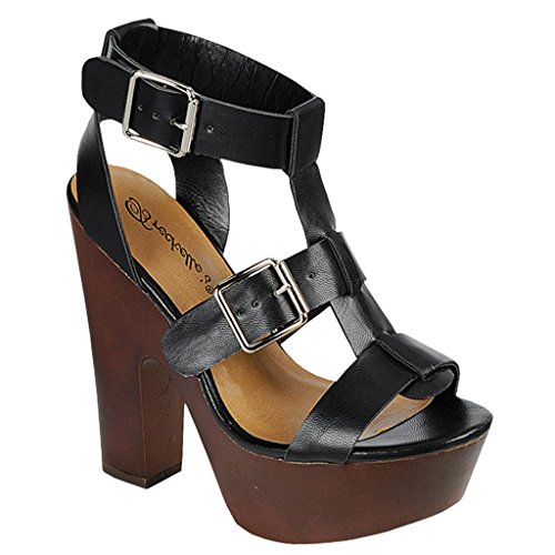 Women NEW Sexy Chunky Heel Sandals Fashion Caged Platform Gladiator Strappy Shoes TRENDS SNJ SHOES