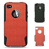 Premiun New Hybrid Black Skin + Apex Hard Orange Rubber Phone Protector Cov ....