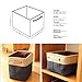 StarVast Storage Bin Cotton & Jute Portable Foldable Organizer Boxes, Big Canvas Storage Basket Bag for Baby & Kids Toys, Clothes, Cars and Books without Cover
