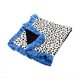 Microfiber Baby Blanket -Denim Blue & Black Dalmation
