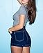 Zity Lady Women Retro Girl High Waisted Oversize Crimping Boyfriend Jeans Shorts Pant