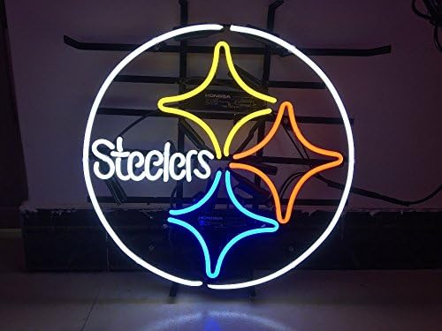 XINHANG 17X14 Inches Real Glass Neon Light Sign for NFL Pittsburgh Steelers Football Beer Bar Pub Display Signboard