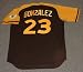 ADRIAN GONZALEZ San Diego Padres 1970's Majestic Cooperstown Throwback Away Baseball Jersey, MEDIUM