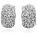 14K White and Rose Gold 4.00ct Diamond Pave Reversible Hoop Earrings