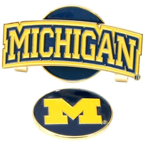 Michigan Wolverines Ncaa Hat Clip W/ Golf Ball Marker