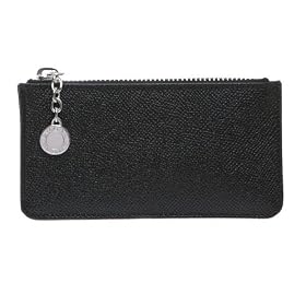 Bvlgari Black Grain Leather Small Zip Key Holder BVL21959