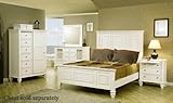 IMAGE OF 4pc California King Size Bedroom Set Cape Cod Style in White Finish