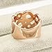 FM42 Pave Crystal Open Circle Design Luxury Cocktail Wide Ring R246