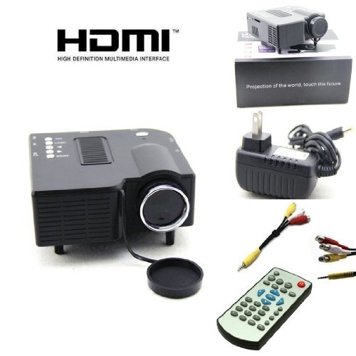 New UC28 PRO HDMI Mini HD Home LED Projector 60" Cinema Theater, PC Laptop VGA Input USB