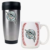 Florida Marlins Stainless Steel Travel Tumbler and Gameball Ceramic Mug Set
