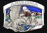 Arizona State Buckle with Eagle and Goldminer