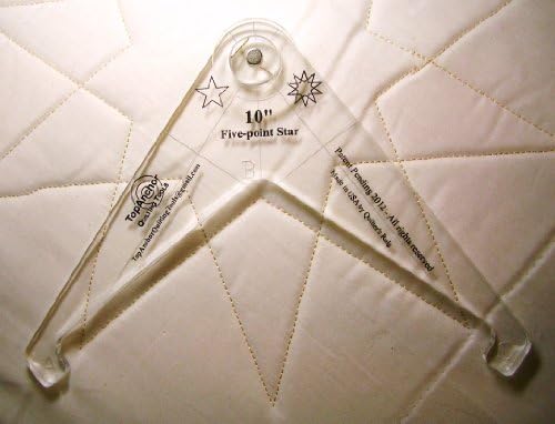 Five-point Star Machine Quilting Template 10" - 1/4" laser-cut acrylic