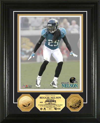 Highland Mint NFL Jacksonville Jaguars Reggie Nelson 24KT Gold Coin Photomint