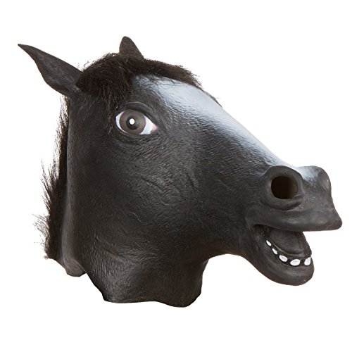 Allures & illusions giant animal horse head mask, black