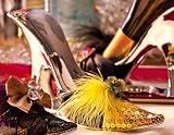 High Heel Wine Bottle Holder, Gold Sequins