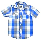 Company 81 Blue & Gray Plaid Big Boys S/S Button-Down Shirt