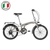 Lombardo Folding 3000 Bicycle (Silver, 20X 10-Inch)