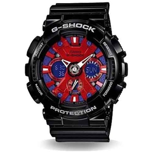 Casio G-Shock Ana-Digi Speed Indicator Red Dial Mens watch GA120B-1A