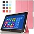 MoKo Ultra Slim Lightweight Smart-shell Stand Cover Case for ASUS VivoTab Smart ME400 ME400C 10.1 inch Windows 8 tablet, PINK (with Auto Wake/Sleep Function)