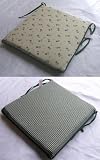 SEAT PAD REVERSIBLE SUPERIOR QUALITY SOLID FOAM INNER,WASHABLE,HEAVY COTTON SIZE 16X15