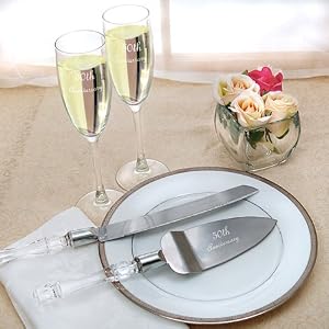 50th Anniversary Flutes & Server Set