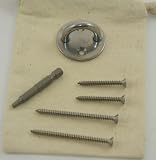 Ropeinabag, 100% Stainless Steel Rounded Eye Pad Anchor Mount Set. 500 pound working weight.