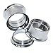 D&M Jewelry 4 Pairs Stainless Steel Screw Expander Flesh Tunnels Body Piercing Gauges 8g-1