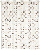 51k5whie9DL. SL160  Carnation Home Fashions EZ On Fabric Shower Curtain, Brown Circles Reviews