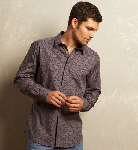 Autograph Pure Cotton Slim Fit Berry Print Shirt