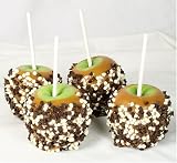 erin's black and white caramel apples - set of 4