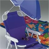 Redmon Baby Beach Chair and Matching Umbrella, Hot Pink