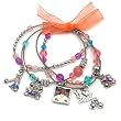 Memory Maker Cheerleading Themed Photo Charm Cheer Bracelet Set