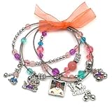 Memory Maker Cheerleading Themed Photo Charm Cheer Bracelet Set