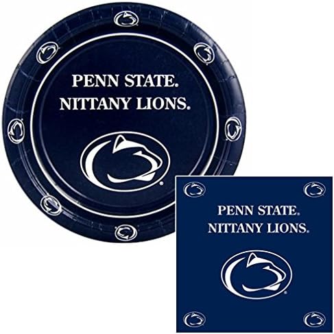 Penn State Nittany Lions Dessert Napkins &amp; Plates Party Kit for 8
