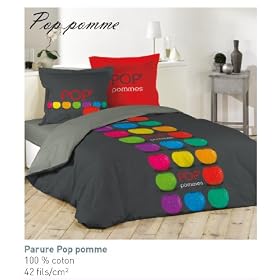 HOUSSE DE COUETTE 220X240 CM + 2 TO 63X63 CM POP POMME