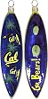 California Golden Bears Collegiate Surfboard Blown Glass Ornament