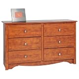 Prepac Monterey White Condo Sized 6 Drawer Double Dresser