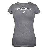 Los Angeles Dodgers Women's Vintage Grey Crew Neck T-shirt by 5th & Ocean