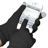 Amzer Capacitive Touch Screen Knit Gloves - Black (AMZ92804)