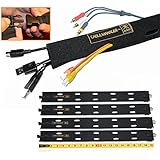Cable Management Sleeve System by Cable-Manager # A 4-Pack 20" Cord Organizer Kit to Cover your Tangled Wire Mess