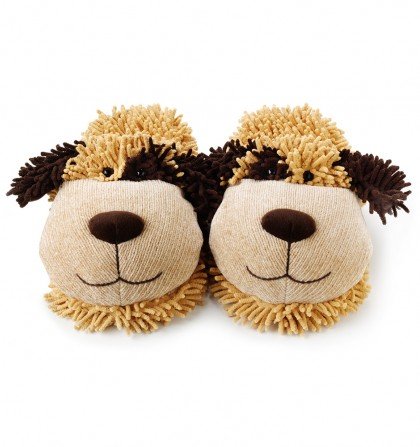 Aroma Home Fuzzy Friends Slippers - Dog