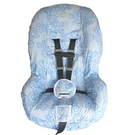 Babble Chic Organic Toddler Car Seat Cover - Delightful Swirl