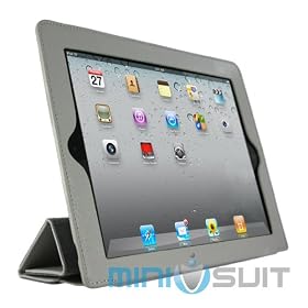 �yMIVIZU�zApple iPad2 / The new iPad SoftBank ���U�[ �X�^���h �y�P�[�X�z �N���b�v�� �X�}�[�g�t�@���N�V�����t���@�S5�F �O���[�@�t���ی�t�B�����t