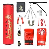 13 Piece 5ft heavy Filled Boxing Punch Bag Set ,Gloves,Bracket,Chains MMA Pad